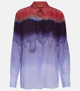 Printed silk shirt