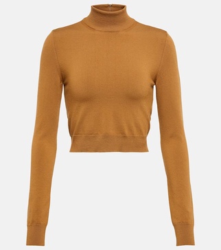 Balbo cropped wool-blend sweater