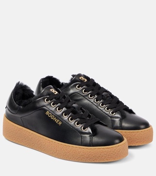 Lucerne shearling-lined leather sneakers