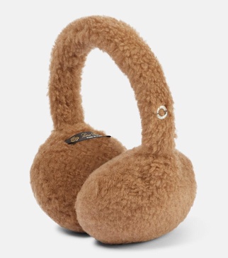 Camel hair and silk earmuffs