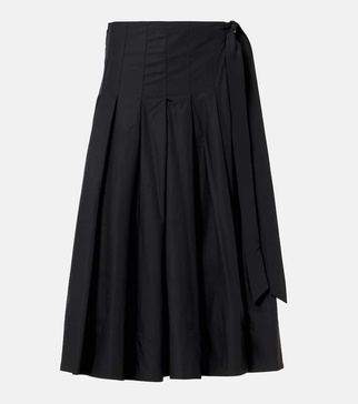 White Label Peters cotton poplin midi skirt