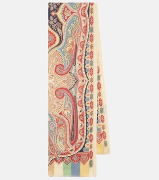 Paisley cashmere and silk scarf