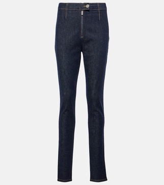 High-rise skinny jeans