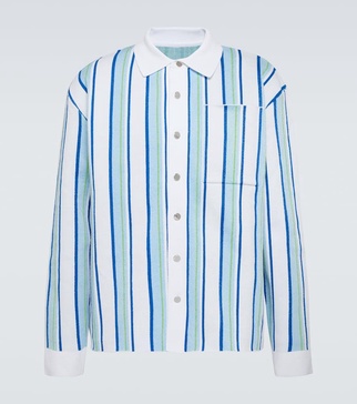 La Chemise Maille Polo striped shirt