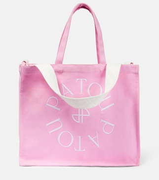 Large logo canvas tote bag