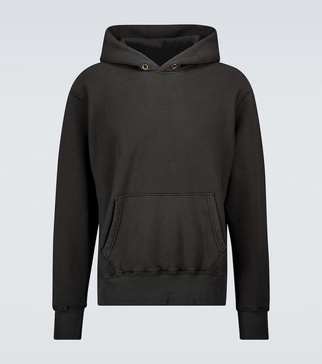 Cropped hooded sweatshirt