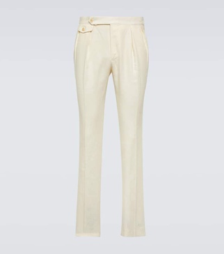 Linen straight pants