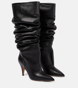 River leather knee-high boots