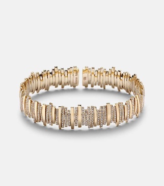 Classic 18kt gold bracelet with diamonds