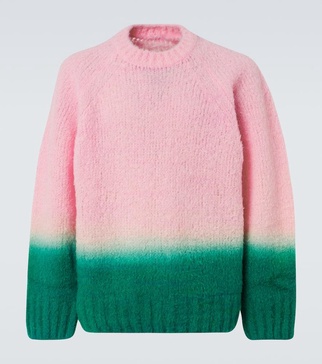 Gradient wool-blend sweater