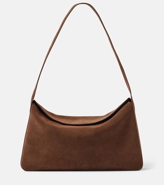 Suede shoulder bag