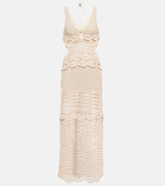 Cory crocheted cotton-blend midi dress