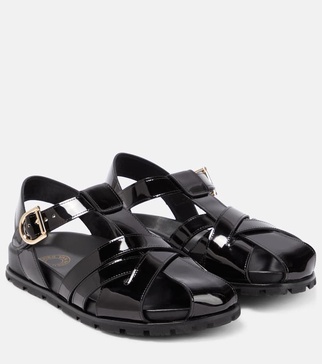 Patent leather sandals