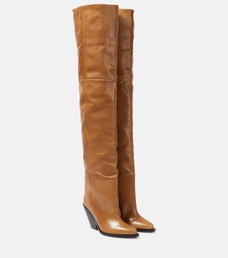 Lalex leather over-the-knee boots