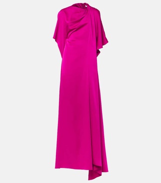 Reda gathered satin gown