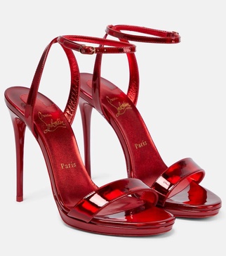 Loubi Queen 120 leather sandals