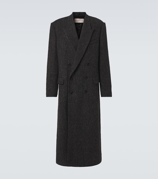 Herringbone wool coat