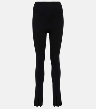 Body high-rise split-cuff leggings