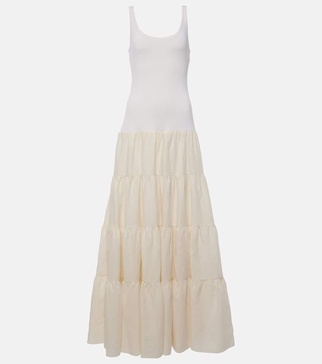 Pozas tiered linen maxi dress