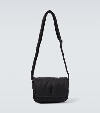 Niki Small leather-trimmed messenger bag