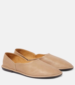 Canal leather flats