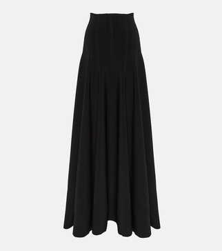 Grace high-rise jersey maxi skirt