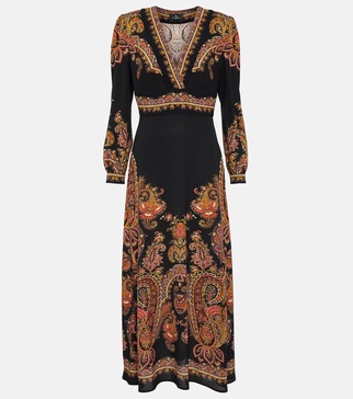 Paisley midi dress