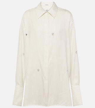 x Suna Fujita silk and cotton fil coupé shirt