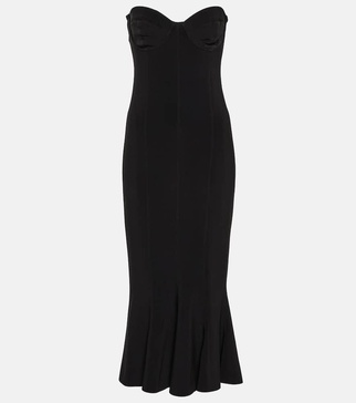 Strapless midi dress