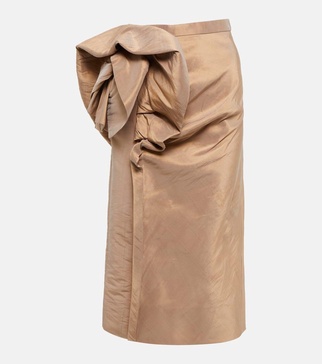 Draped midi skirt