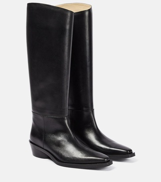 Bronco leather knee-high boots