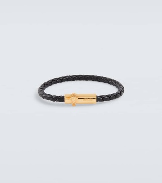 Medusa braided leather bracelet