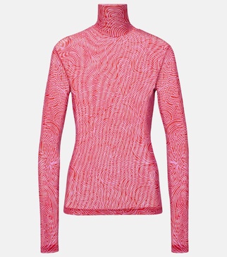 Mesh turtleneck top