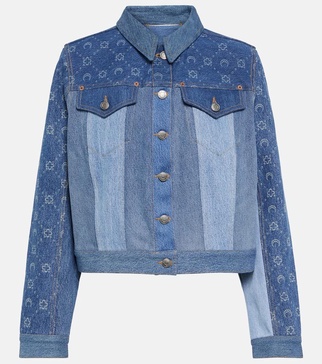 Moonogram patchwork denim jacket