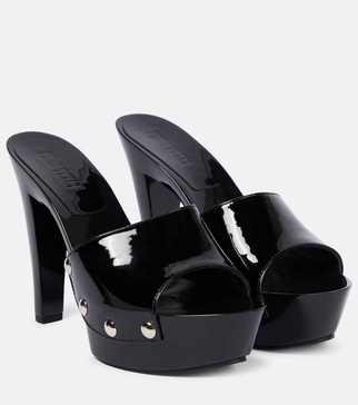 Consuelo patent leather mules