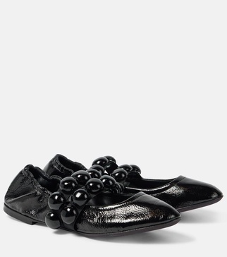 Sphere patent leather Mary Jane flats