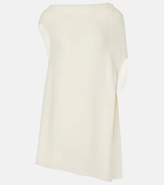 Aria draped silk crêpe top