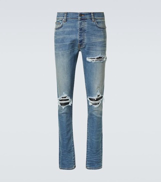 MX1 distressed skinny jeans