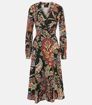 Printed wrap dress