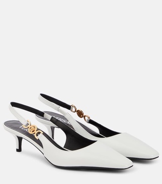 Medusa Biggie leather slingback pumps