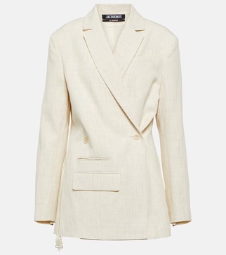 La Veste Tibau linen-blend blazer