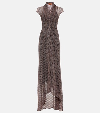 Lamé Maxi Dress