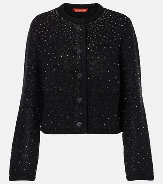 Tina Crystal-Embellished Boucle Jacket