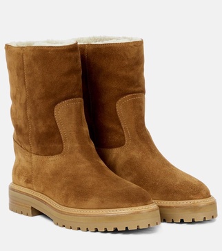 Yari shearling-lined suede ankle boots