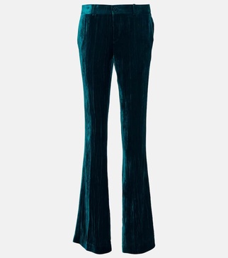 Gomez low-rise slim velvet pants