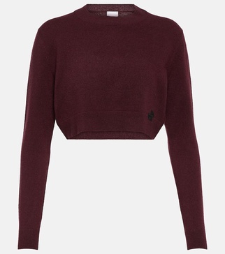 Cropped cashmere wool sweater