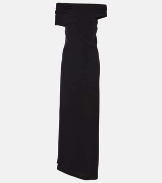 Nassau silk crepe gown