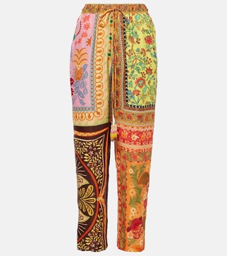 Printed straight pants