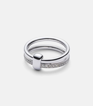 Pomellato Together 18kt white gold ring with diamonds