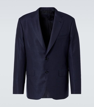 Wool, silk, and cashmere suit jacket